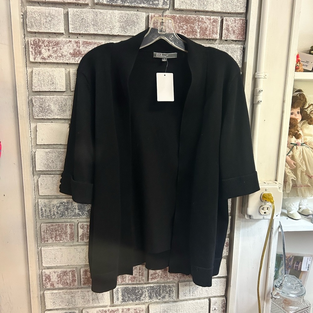 🛍️ 89th & Madison Ladies size 1x Black Cardigan